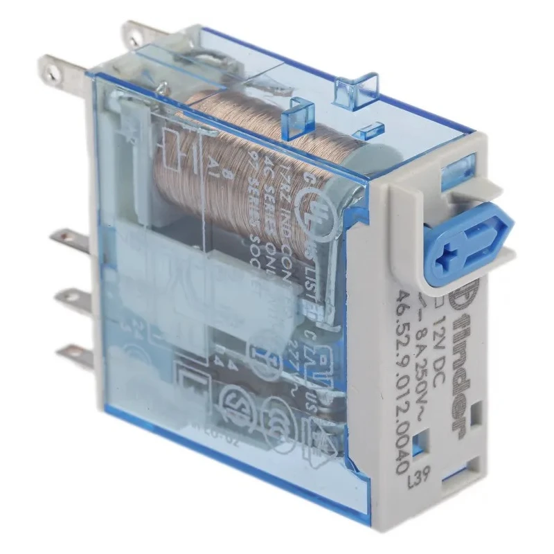 Finder Power Relay DPDT 12V DC Coil Voltage 8A Switching Current PCB Mount 46.52.9.012.0040