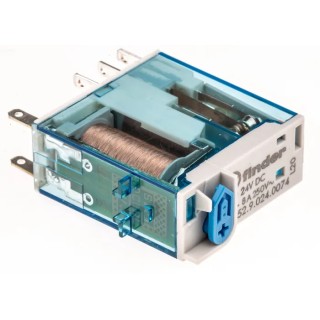 Finder Power Relay 24V DC Coil Voltage 8A Switching Current DPDT Contact Configuration 46.52.9.024.0074