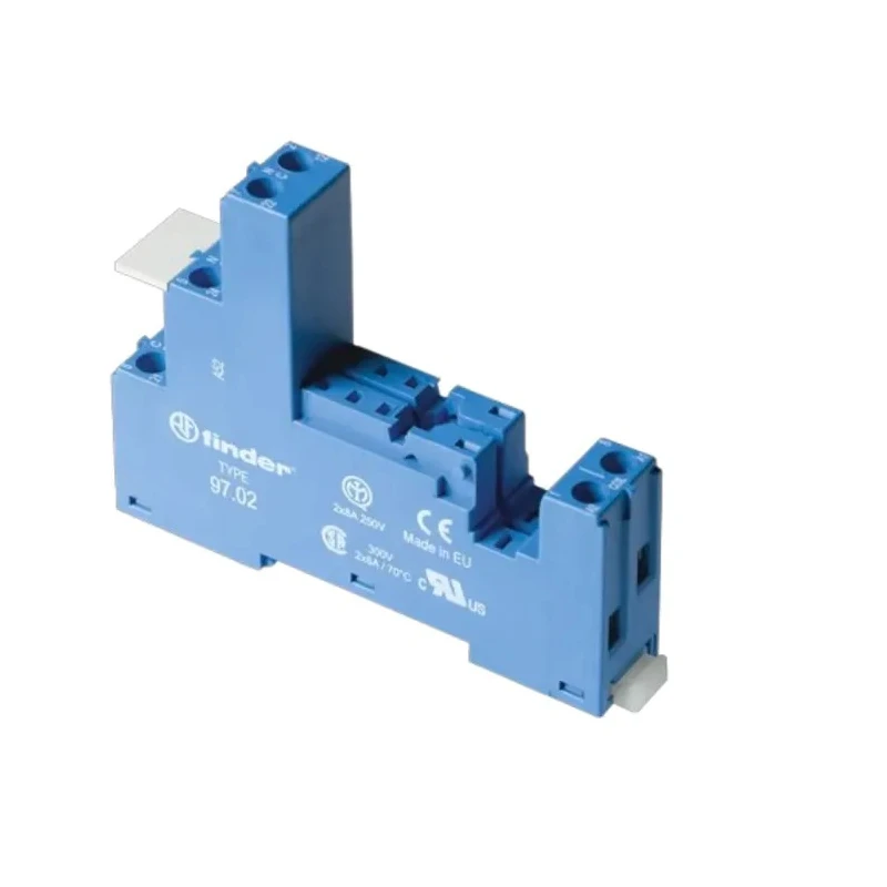 Finder 97 Relay Socket 8 Contacts 250V AC 8A DIN Rail Mount 97.02SPA