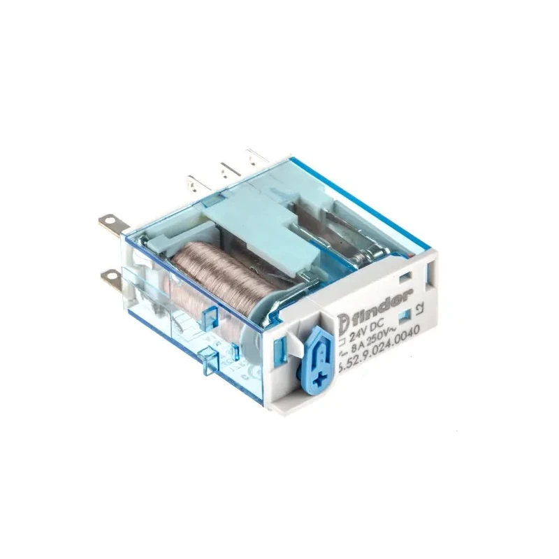 Finder Power Relay 24V DC Coil 8A Switching Current DPDT PCB Pin Terminals Series 46 46.52.9.024.0040