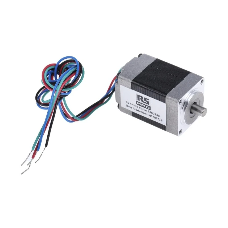 RS PRO Hybrid Permanent Magnet Stepper Motor 3.96 V, 17.5 mNm Holding Torque, 1.8° Step Angle, 20.2 x 20.2 mm 535-0338