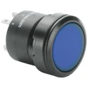 EAO 84 Series Illuminated Blue Momentary Push Button Switch, Panel Mount, 22.5 mm Cutout, SPST, IP67, 42 V dc K84-603.3713