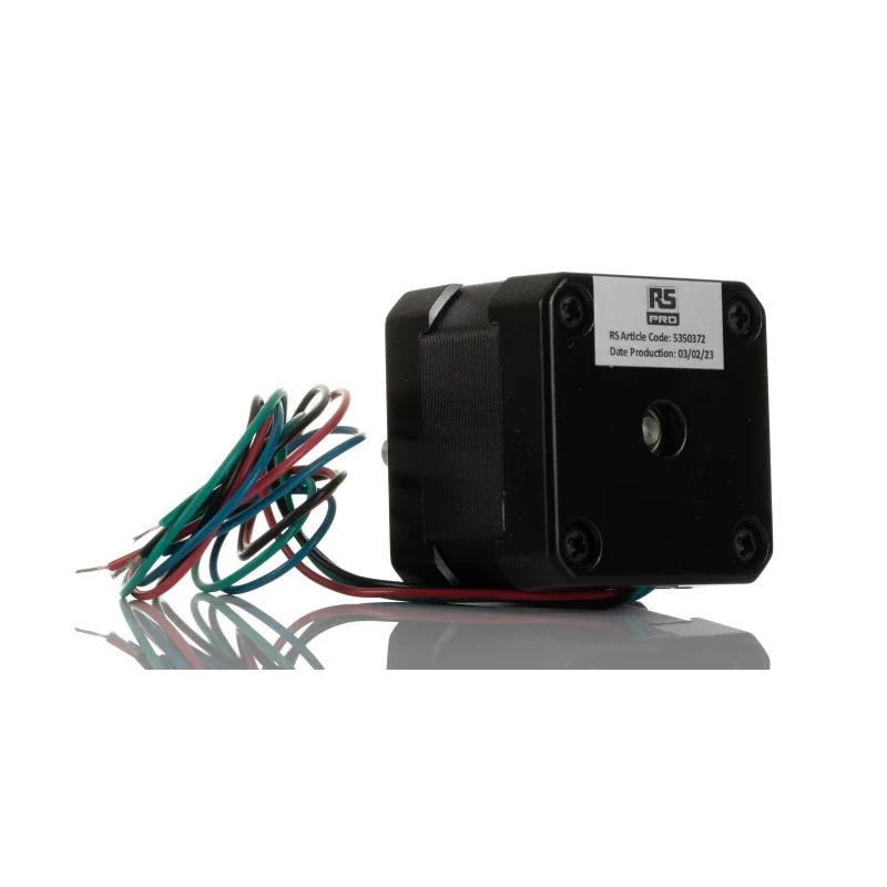 RS PRO Hybrid Permanent Magnet Stepper Motor 2.8V, 2.2mNm Holding Torque, 0.9° Step Angle, 42.3 x 42.3 mm Frame, 5 535-0372