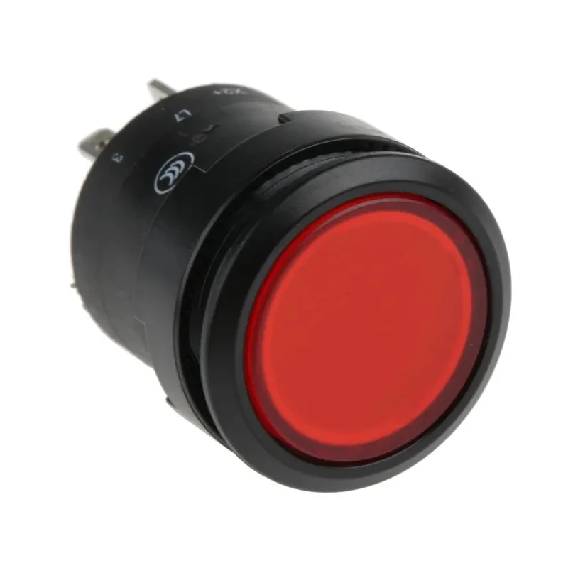 EAO 84 Series Illuminated Push Button Switch, Momentary, Panel Mount, 22.5 mm Cutout, SPST, IP67, 42 V dc K84-603.4205