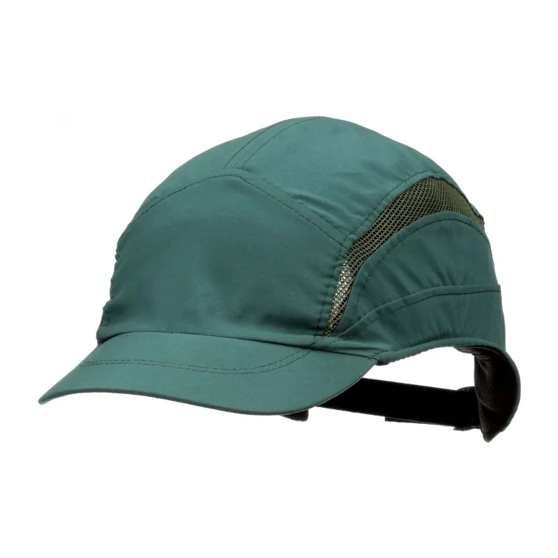 3M Green Short Peak ABS Bump Cap with Integral Sweatband and Ventilation, Head Size 52-65 cm 7100217857
