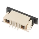 TE Connectivity FPC 1 mm Pitch 4 Way Right Angle Female FPC Connector, Solder 84952-4