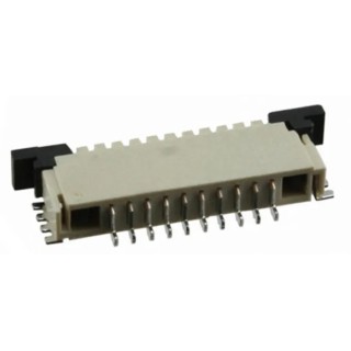 TE Connectivity FPC 1 mm Pitch 10 Way Right Angle Female FPC Connector, Solder 1-84953-0