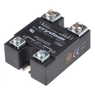 Crydom Solid State Relay Panel Mount 25A Load, 280 Vrms Load, 32V Control PSD2425