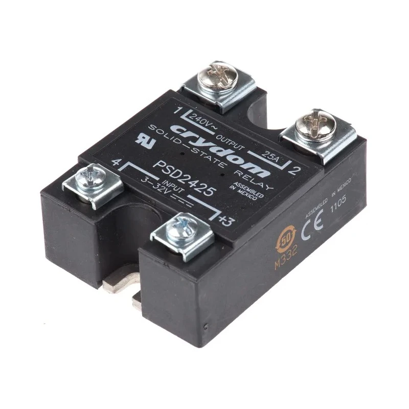 Crydom Solid State Relay Panel Mount 25A Load, 280 Vrms Load, 32V Control PSD2425
