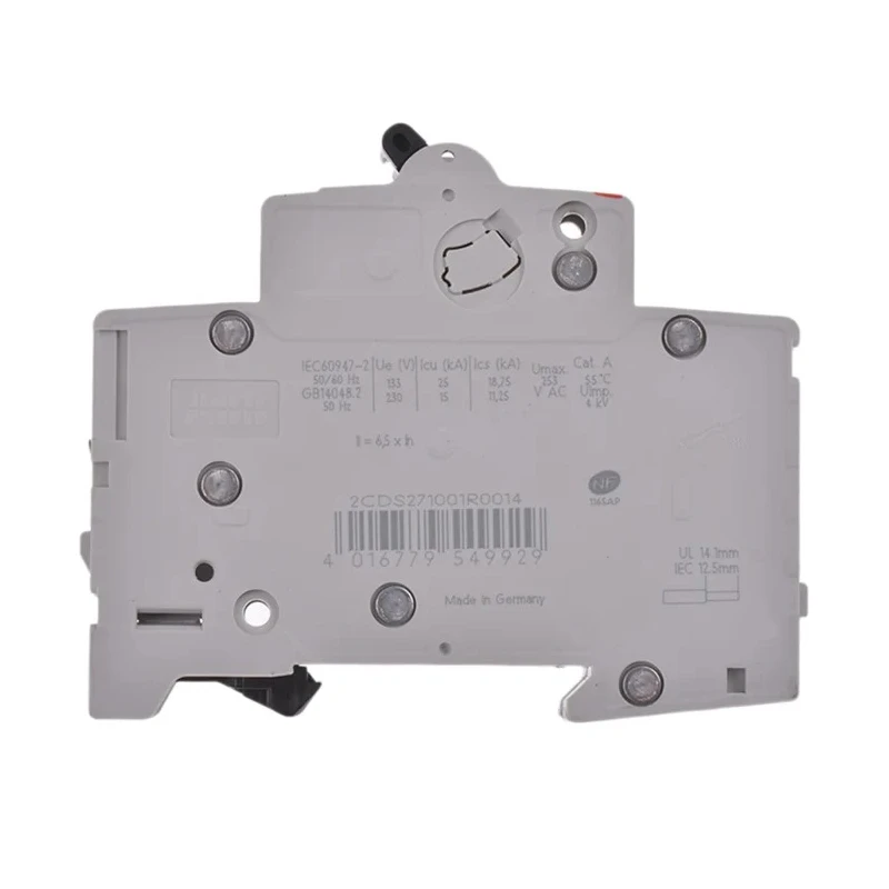 ABB Miniature Circuit Breaker System Pro M Compact 1-Pole 1A Type C 253V AC 72V DC 10kA Breaking 2CDS271001R0014 S201M-C1