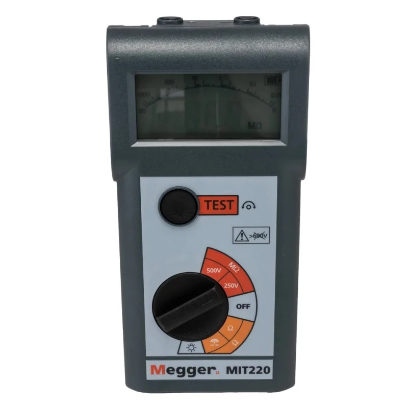 Megger Insulation & Continuity Tester, 250 V Minimum Test Voltage, 500 V Maximum Test Voltage, CAT III 300 V Safety MIT220