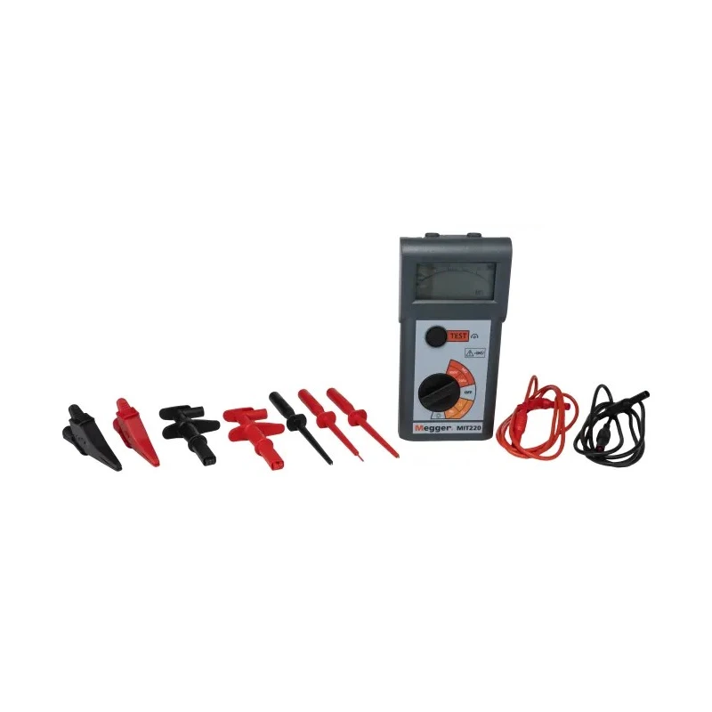 Megger Insulation & Continuity Tester, 250 V Minimum Test Voltage, 500 V Maximum Test Voltage, CAT III 300 V Safety MIT220