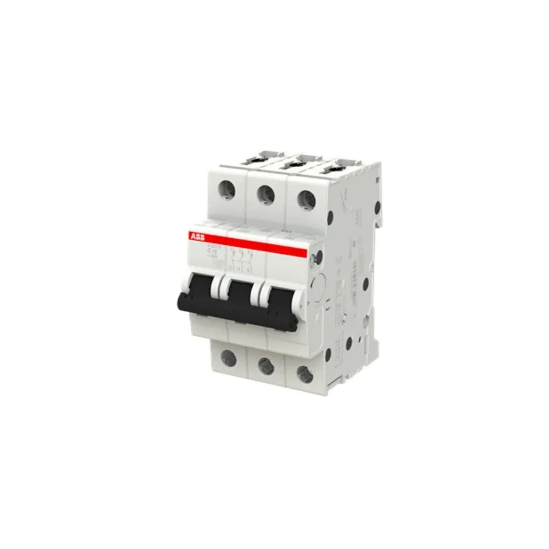 ABB System Pro M Compact S200M Miniature Circuit Breaker, 3-Pole, 16A, Type C, 440V AC, 12V DC, 10 2CDS273001R0164 S203M-C16