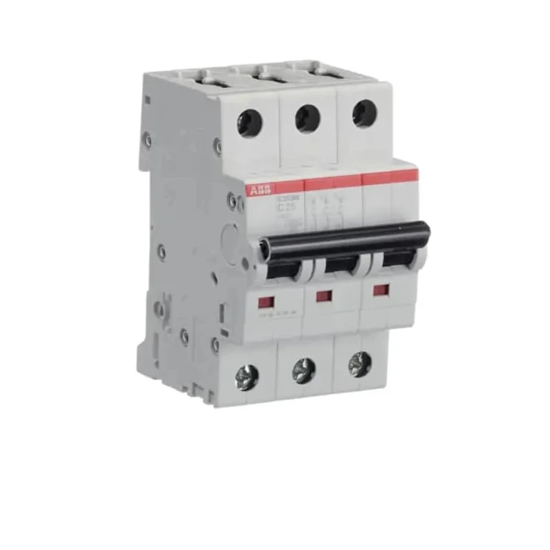 ABB System Pro M Compact S200M Miniature Circuit Breaker, 3-Pole, 25A, Type C, 440V AC, 12V DC, 10 2CDS273001R0254 S203M-C25