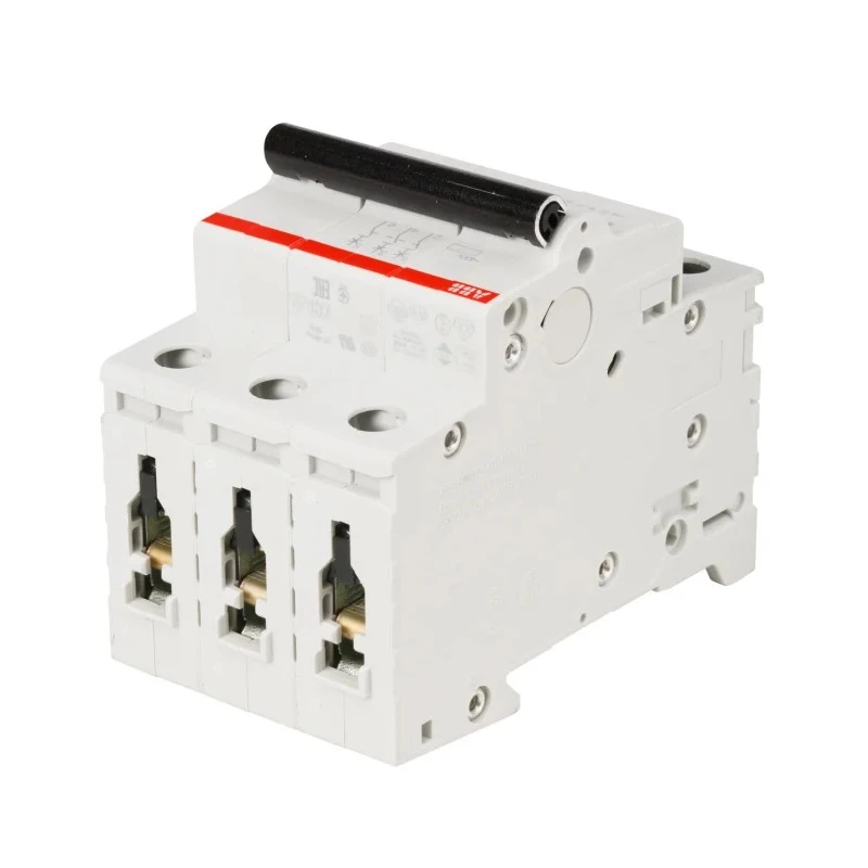 ABB System Pro M Compact S200M Miniature Circuit Breaker, 3-Pole, 20A, Type C, 440V AC, 12V DC, 10 2CDS273001R0204 S203M-C20