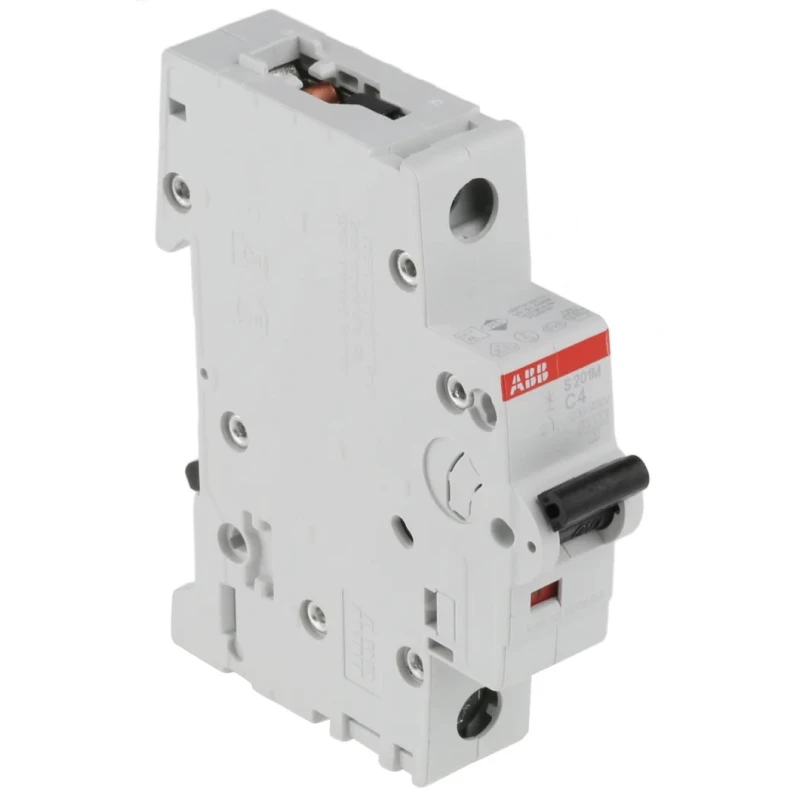 ABB Miniature Circuit Breaker 1-Pole, 4A, Type C, Rated 253V AC, 72V DC, Breaking Capacity 10kA 2CDS271001R0044 S201M-C4