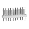 TE Connectivity MTA-100 Series Straight Through Hole Pin Header, 10 Contacts, 2.54 mm Pitch, 1 Row, Unshrouded 1-640454-0