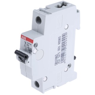 ABB System Pro M Compact Miniature Circuit Breaker 1-Pole 6A Type B 253V AC 72V DC 10kA Breaking 2CDS271001R0065 S201M-B6