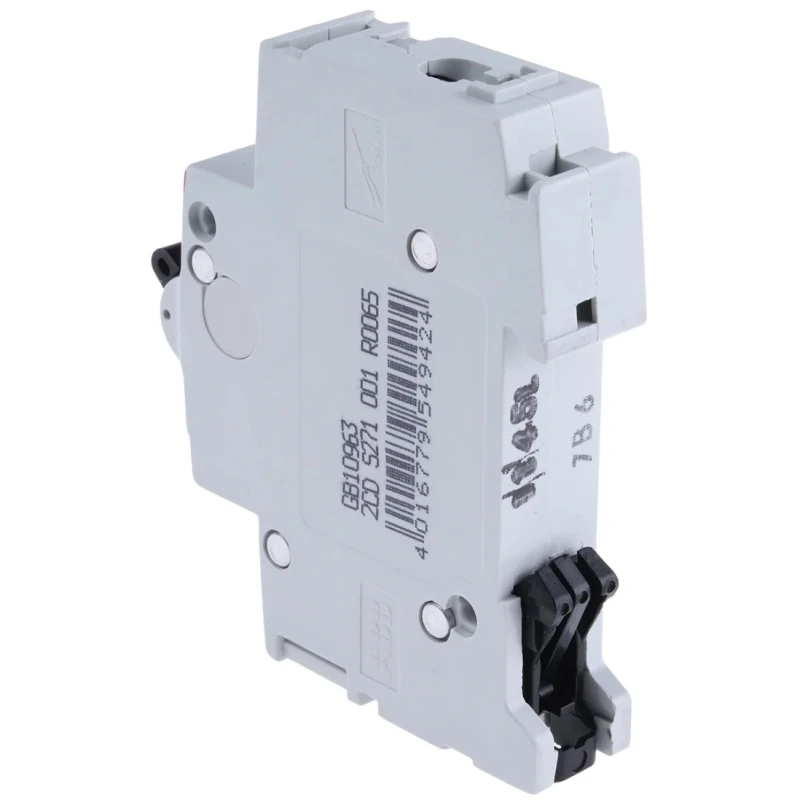 ABB System Pro M Compact Miniature Circuit Breaker 1-Pole 6A Type B 253V AC 72V DC 10kA Breaking 2CDS271001R0065 S201M-B6