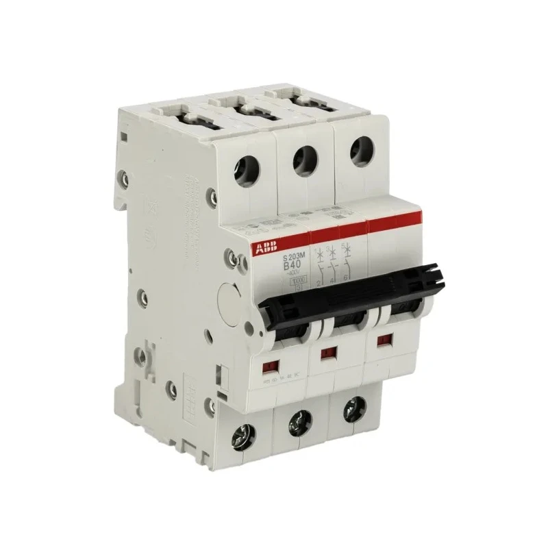 ABB System Pro M Compact S200M Miniature Circuit Breaker, 3-Pole, 40A, Type B, 440V AC, 12V DC 2CDS273001R0405 S203M-B40