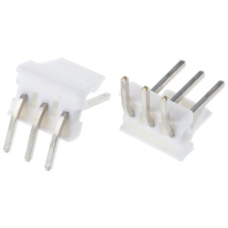 TE Connectivity MTA-100 Series Right Angle Through Hole Pin Header 3 Contacts 2.54 mm Pitch Unshrouded 640457-3