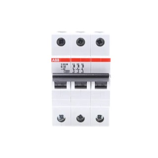 ABB System Pro M Compact S200M Miniature Circuit Breaker, 3-Pole, 32A, Type B, 440V AC, 12V DC, 10 2CDS273001R0325 S203M-B32
