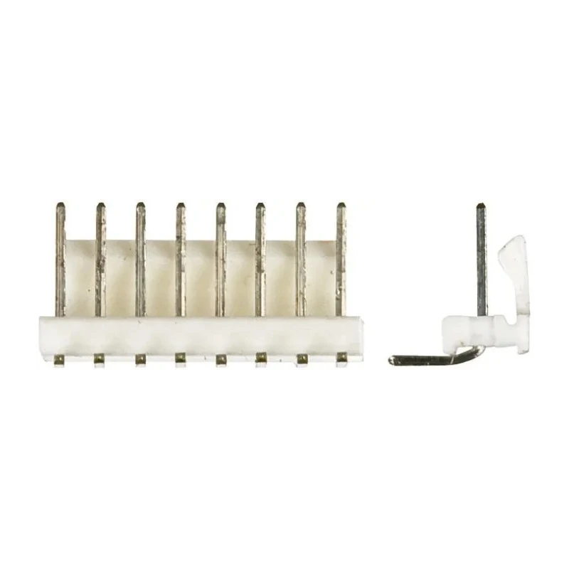 TE Connectivity MTA-100 Series Right Angle Through Hole Pin Header 8 Contacts 2.54 mm Pitch 1 Row Unshrouded 640457-8