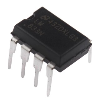 Texas Instruments Operational Amplifier 15 MHz, 2 Channels, 8-Pin MDIP Package LM833N/NOPB