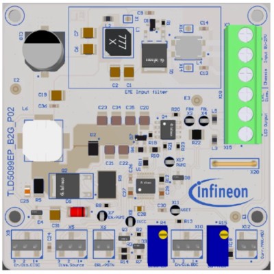 Infineon Evaluation Board Boost Controller for High Power LED Application TLD5099EPB2GEVALKITTOBO1