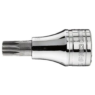 Facom 1/2 in Drive 6 mm Bit Square Socket, Bright Chrome with Phosphate Finish, Chrome Vanadium Steel, 60mm Overall SV.6B