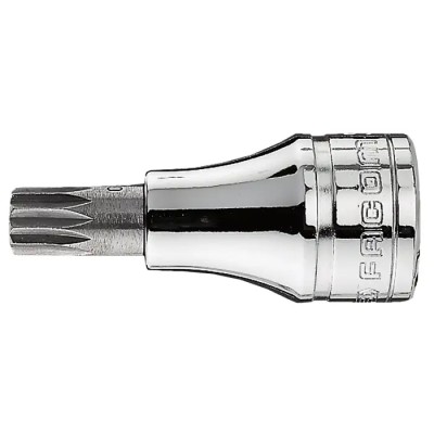 Facom 1/2 in Drive 6 mm Bit Square Socket, Bright Chrome with Phosphate Finish, Chrome Vanadium Steel, 60mm Overall SV.6B