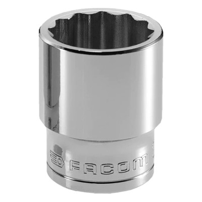 Facom 1/2 in Drive 1/2 in Standard Square Socket 36mm Overall Length S.1/2