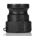 RS PRO Hose Connector 2 in ID, Polypropylene Body, Black Color, Maximum Operating Pressure 10 bar 200A-DIN-PG