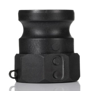 RS PRO Hose Connector 2 in ID, Polypropylene Body, Black Color, Maximum Operating Pressure 10 bar 200A-DIN-PG