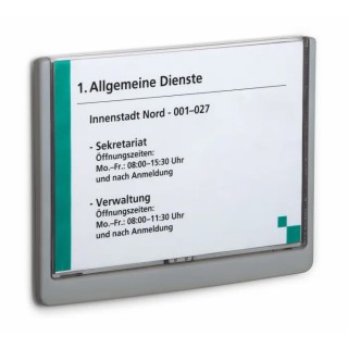 Durable Grey A5 Wall Mount Document Display 148.5 mm Height 210 mm Width 486637