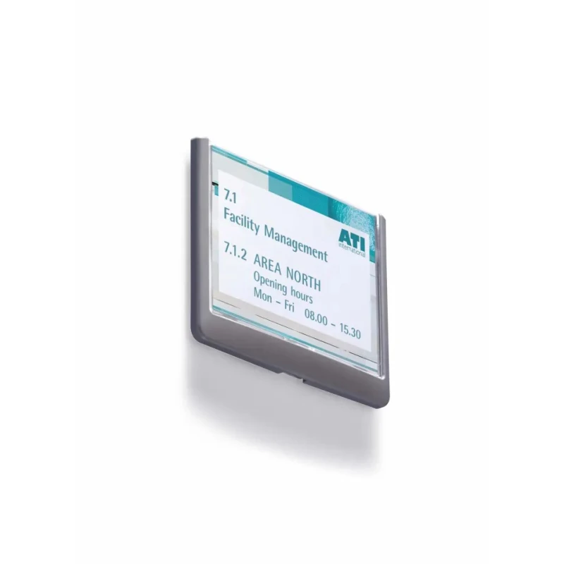 Durable Grey A5 Wall Mount Document Display 148.5 mm Height 210 mm Width 486637