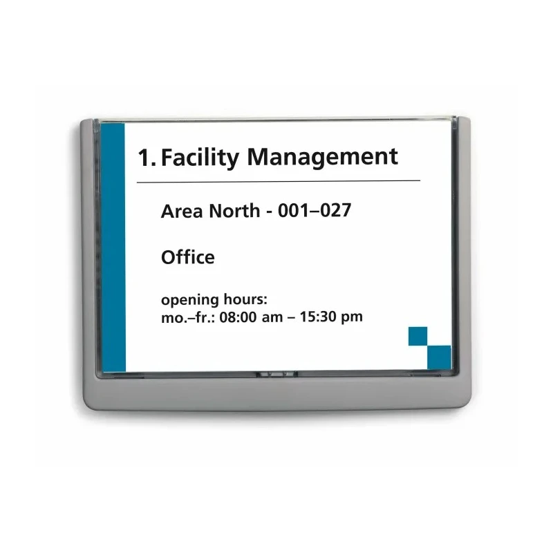 Durable Grey A5 Wall Mount Document Display 148.5 mm Height 210 mm Width 486637