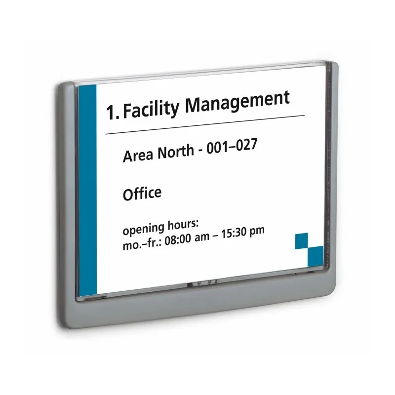 Durable Grey A5 Wall Mount Document Display 148.5 mm Height 210 mm Width 486637