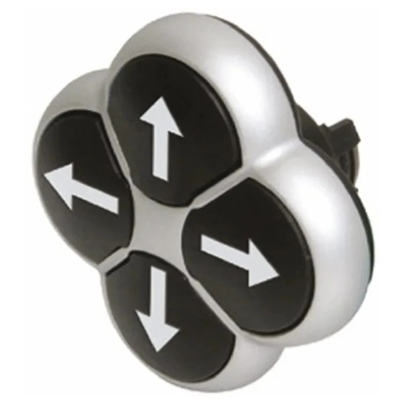 Eaton RMQ Titan M22 Series Black Momentary Push Button Head 55mm Diameter 22mm Cutout IP66 70002672 M22-DI4-S-X7+M22-A4