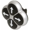 Eaton RMQ Titan M22 Series Black Momentary Push Button Head 55mm Diameter 22mm Cutout IP66 70002672 M22-DI4-S-X7+M22-A4