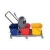 Triple Bucket Trolley with SS Frame 60 Ltr