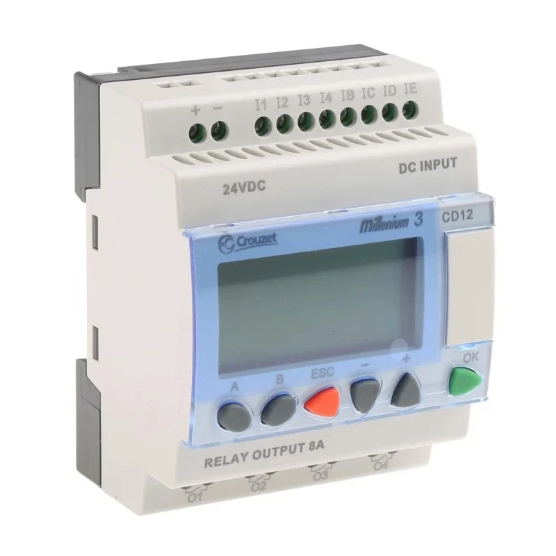 Crouzet Millenium 3 Series Logic Module 8-Input Analogue Digital Input 4 Outputs Relay Output 24V DC 8A 88970041