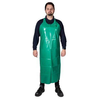 Topdog Green Reusable Polyurethane Apron 1.14 m Chemical Resistant A3024