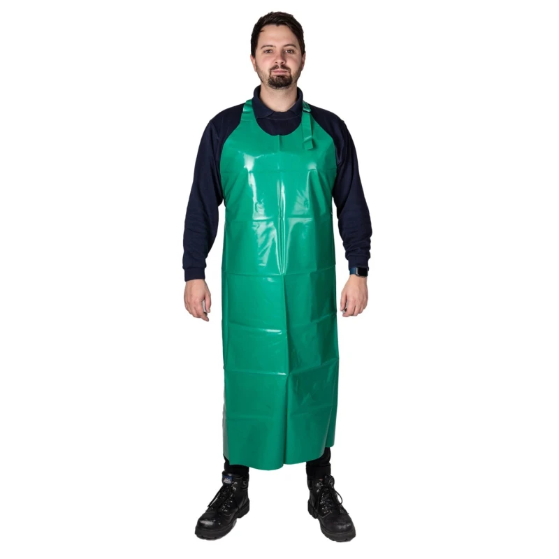 Topdog Green Reusable Polyurethane Apron 1.14 m Chemical Resistant A3024