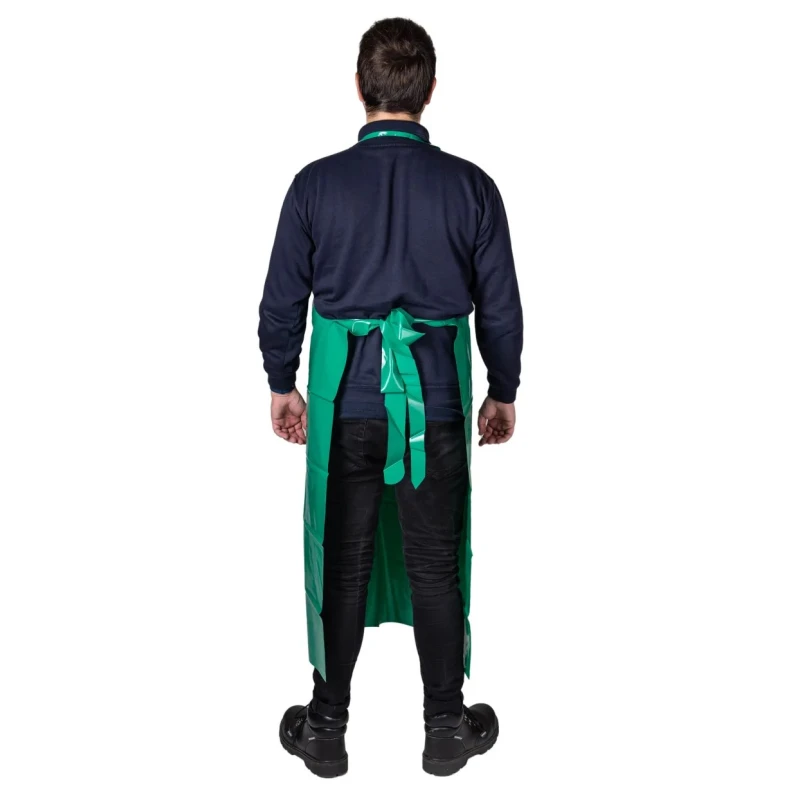 Topdog Green Reusable Polyurethane Apron 1.14 m Chemical Resistant A3024