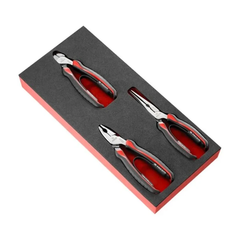 Facom 3-Piece Plier Set with Cutters, Combination Pliers, Long Nose Pliers MODM.CPEA0