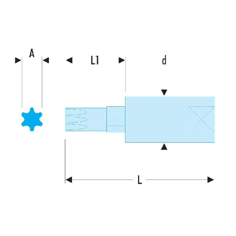Facom 1/4 in Drive 6 mm Hexagon Square Socket 37mm Overall Length RTM.6GRP