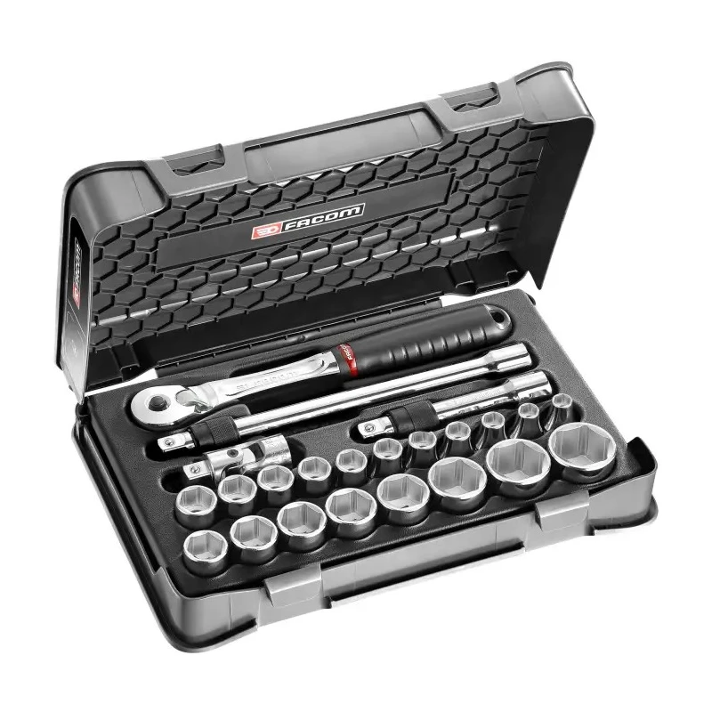 Facom 23-Piece 1/2 Inch Drive 6 Point Socket Set SL.171-3P6