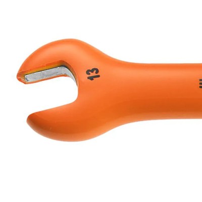 Facom Open End Spanner Metric Insulated Steel, 13 mm Size, 135 mm Overall Length, VDE 1000V Approved 46.13AVSE