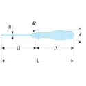 Facom Standard Insulated Screwdriver 250 mm Blade, 375 mm Overall ATWH12X250